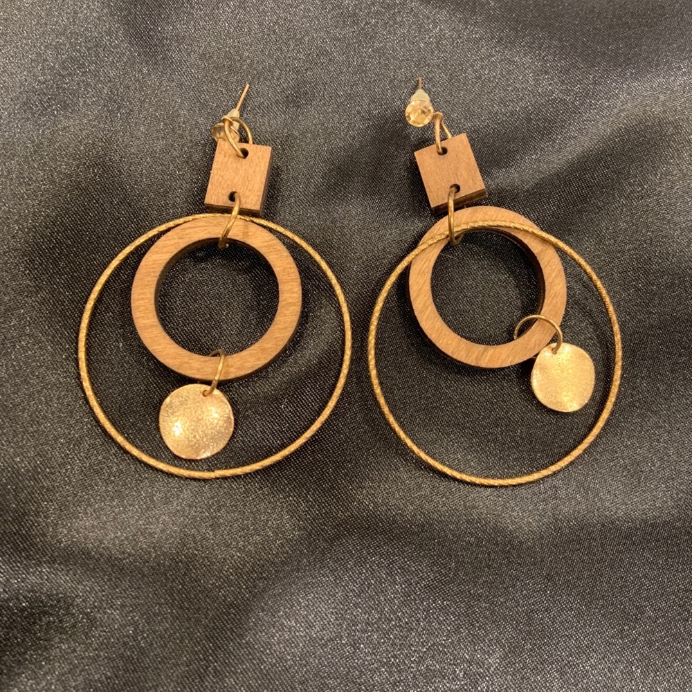 Organic/hippie hoop earrings
